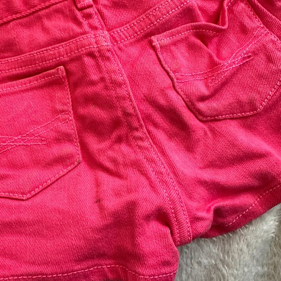 Baby Gap Neon Pink Girls Jean Shorts Sz 3 years - Picture 5 of 5